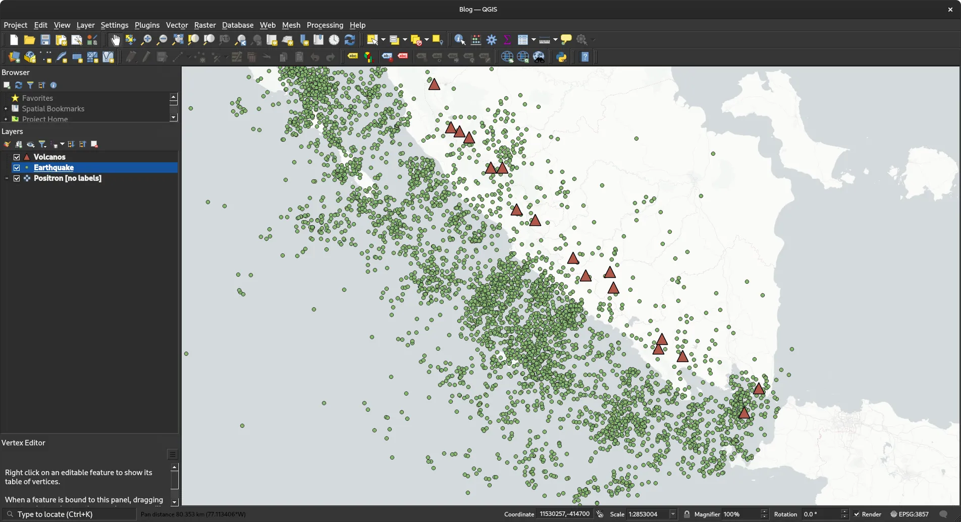 Earthquake and Volcanos data