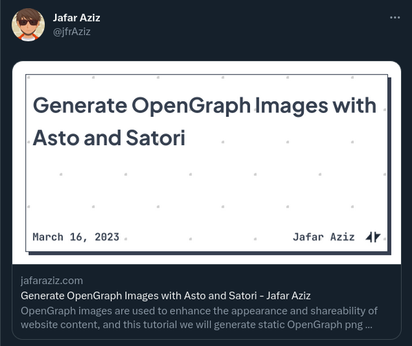 Opengraph Example in Twitter